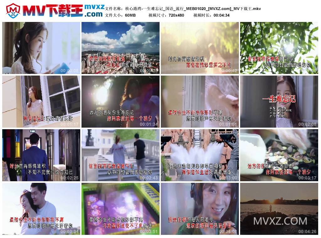 核心港湾-一生难忘记_国语_流行_MEB01020